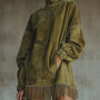 Amalia | High-Neck Suede Fringe Dress