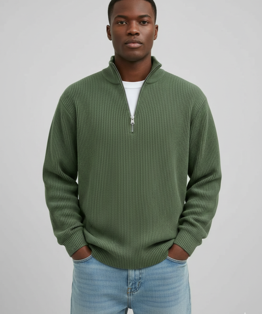 VALENCE | PULL ZIPPÉ CHALEUR LÉGÈRE POUR HOMMES