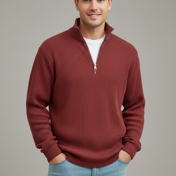 VALENCE | PULL ZIPPÉ CHALEUR LÉGÈRE POUR HOMMES