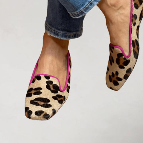 Yvonne | Mocassins à Imprimé Léopard