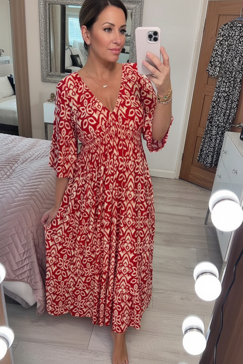 Selene | Bohemian Midi Dress