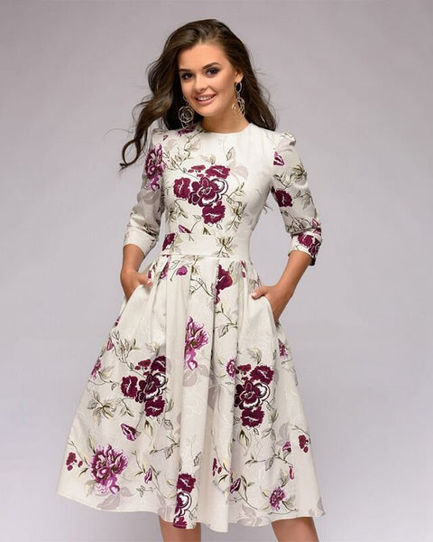 Dahlia | Floral Midi Dress