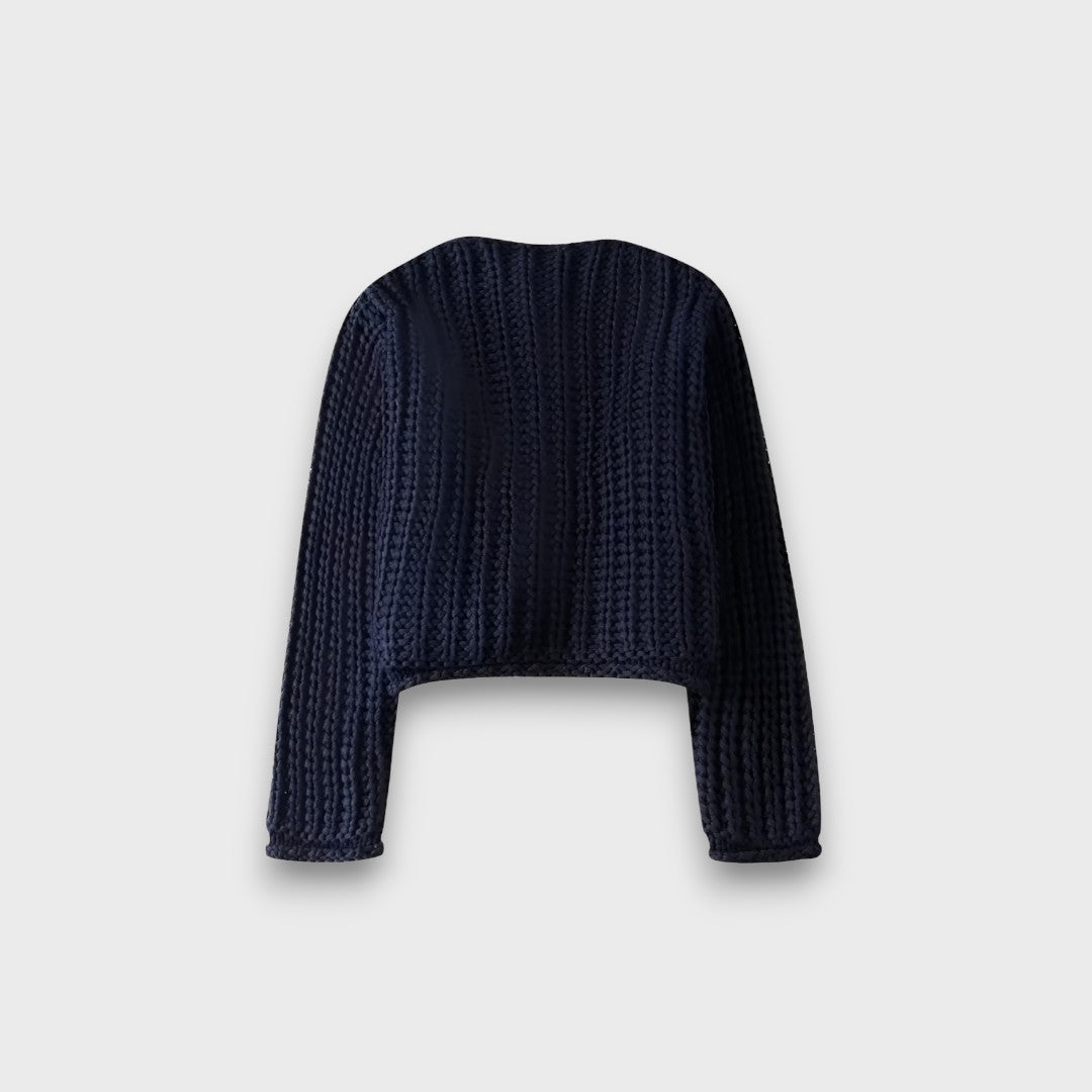 Moretta – Cardigan Court en Maille Épaisse