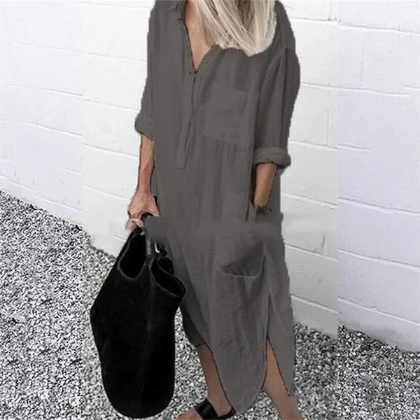 Alora | Soft Flow Midi Dress - Effortless Confidence, Everyday Comfort
