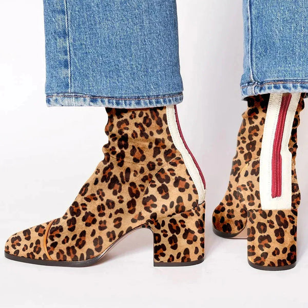 Victoria | Bottes à talons à bout carré
