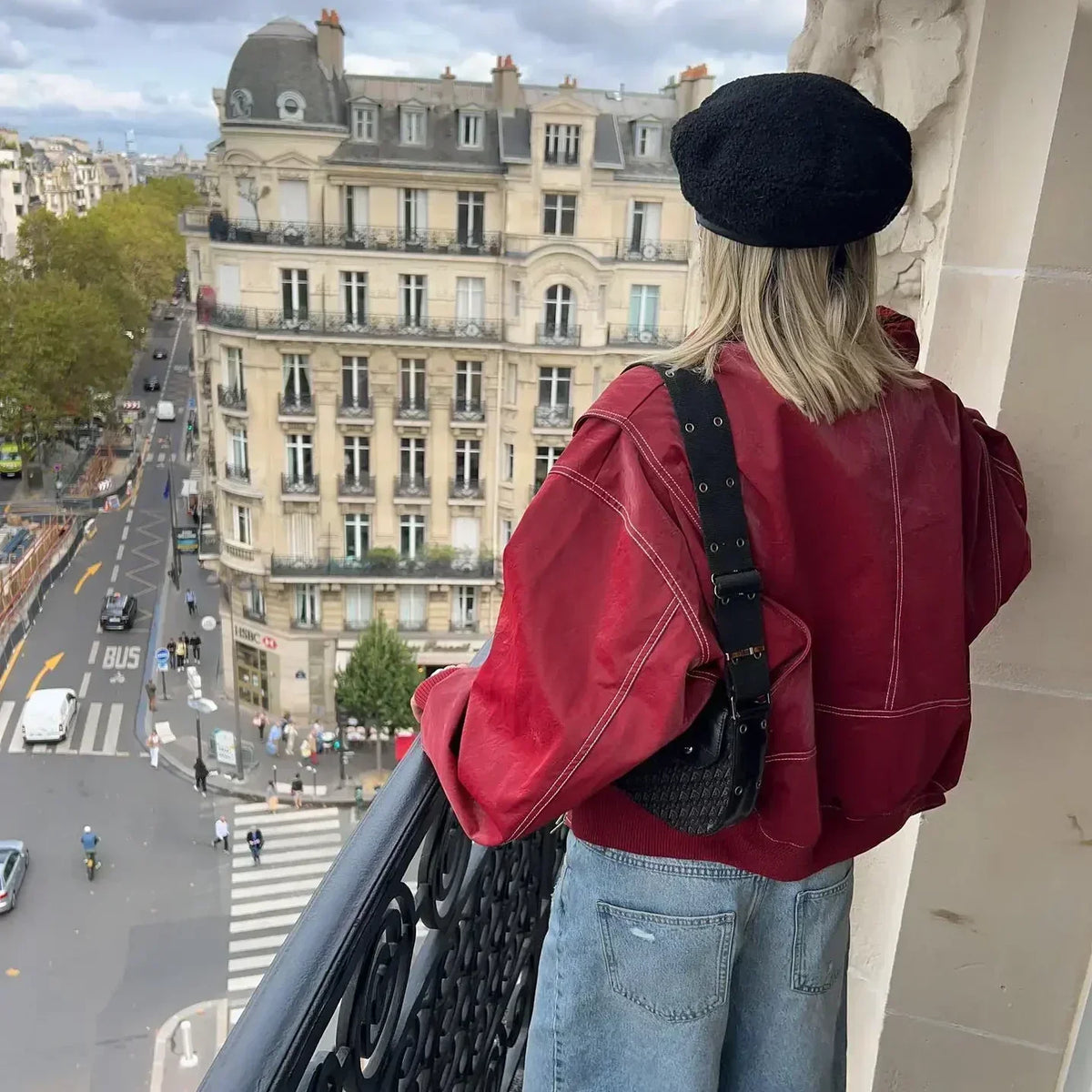 Faye™ - Veste en Cuir Oversized