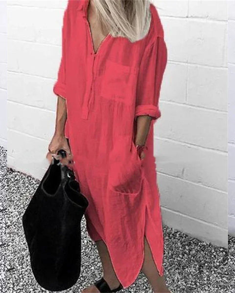 Alora | Soft Flow Midi Dress - Effortless Confidence, Everyday Comfort