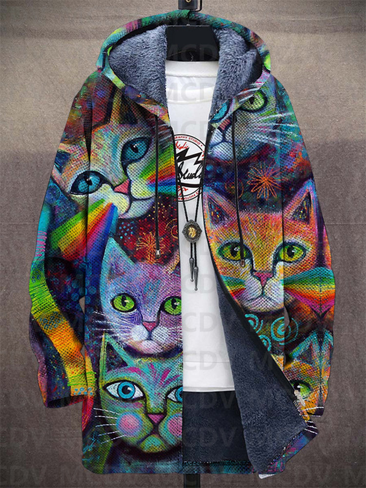 Frederica | Sweat à capuche chat géométrique