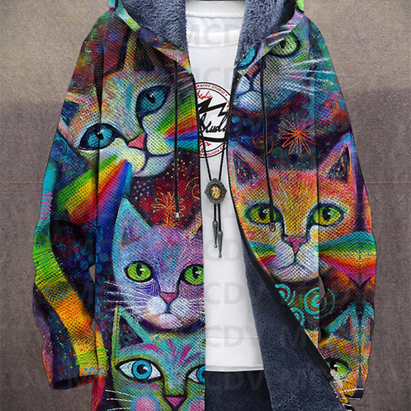 Frederica | Sweat à capuche chat géométrique