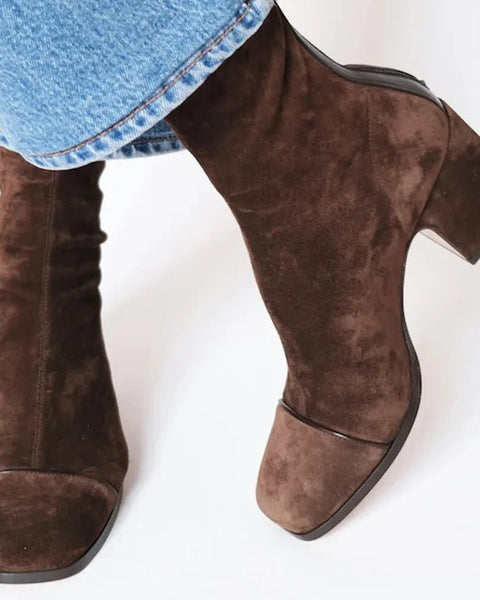 Victoria | Bottes à talons à bout carré