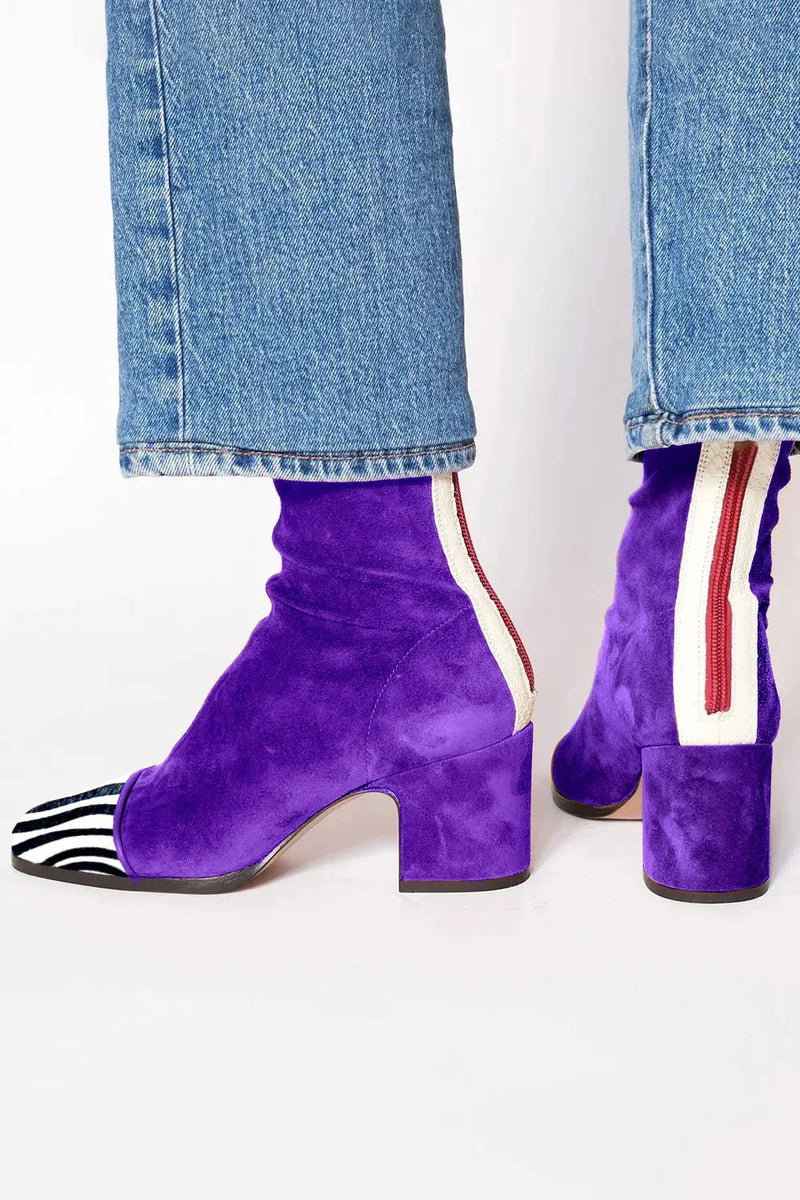 Victoria | Bottes à talons à bout carré