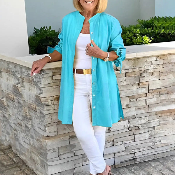 Linda | Drape Blouse – Effortless Elegance for Real Women