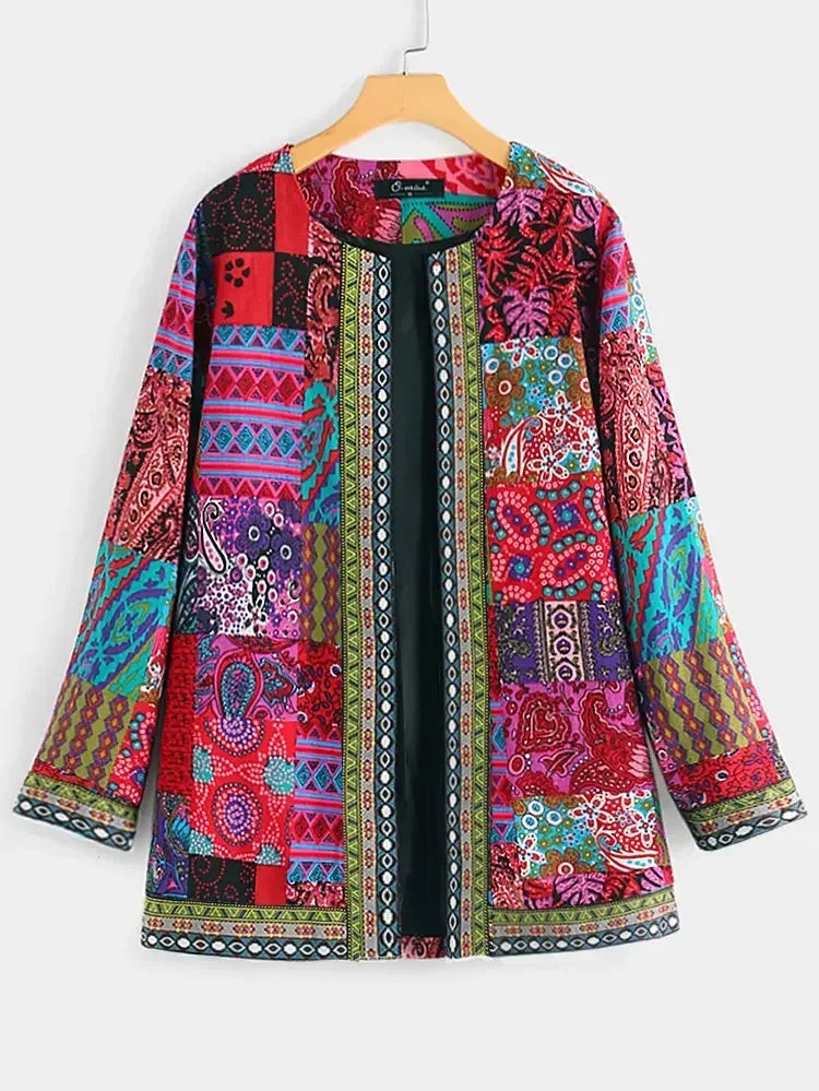 Mailyn | Veste de style bohème avec détails en patchwork superposés