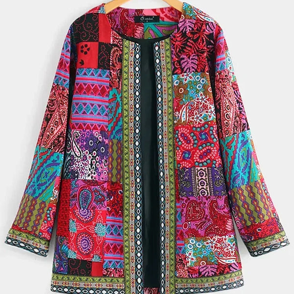 Mailyn | Veste de style bohème avec détails en patchwork superposés