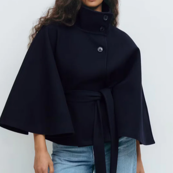 Veste Cape Ceinturée