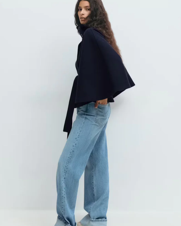 Veste Cape Ceinturée