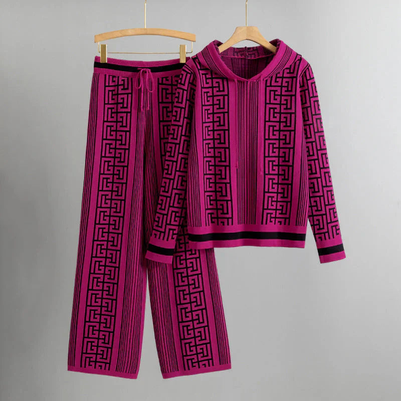 Liana | Ensemble de détente en tricot à motifs
