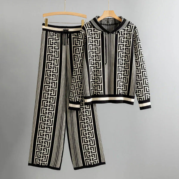 Liana | Ensemble de détente tricoté à motifs