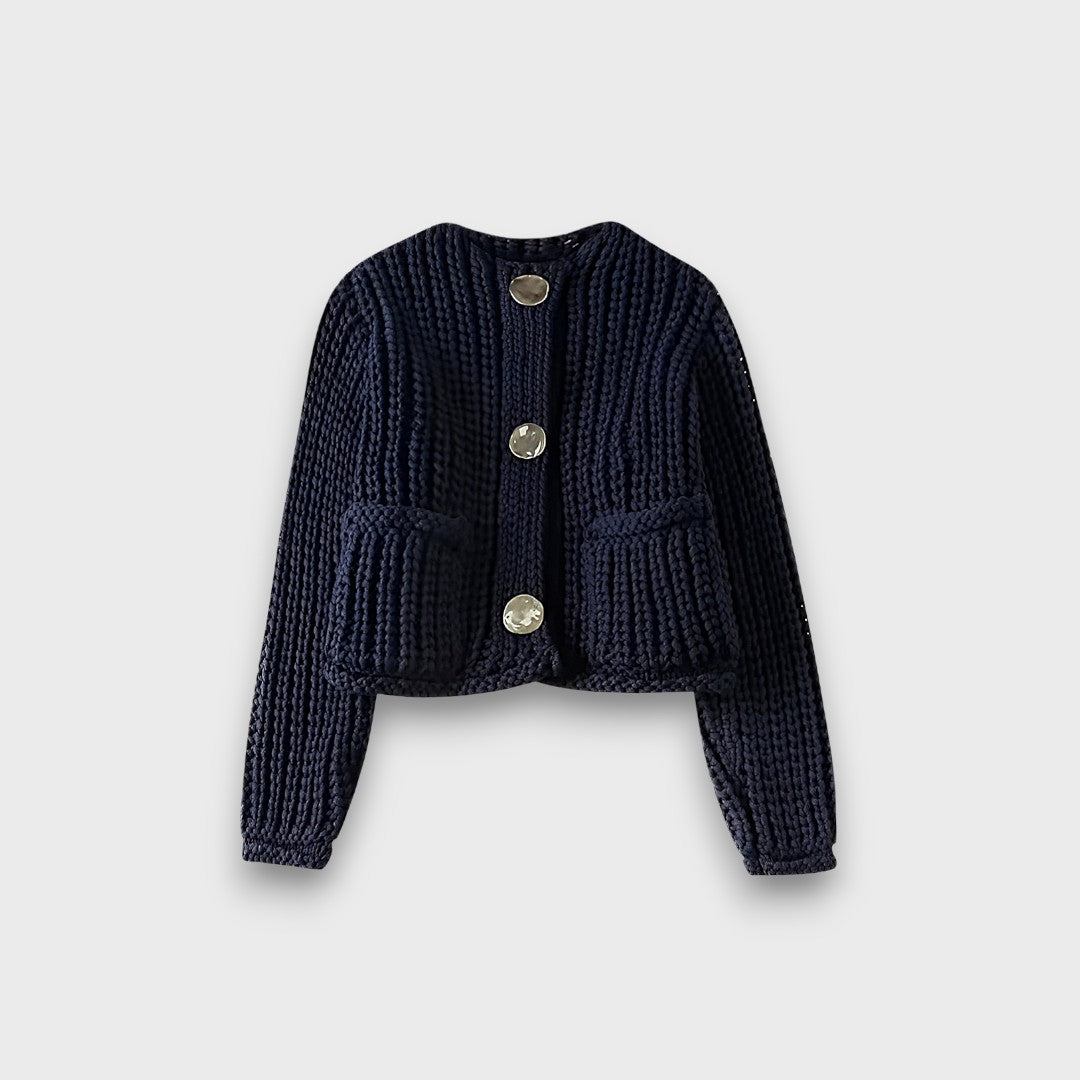 Moretta – Cardigan Court en Maille Épaisse
