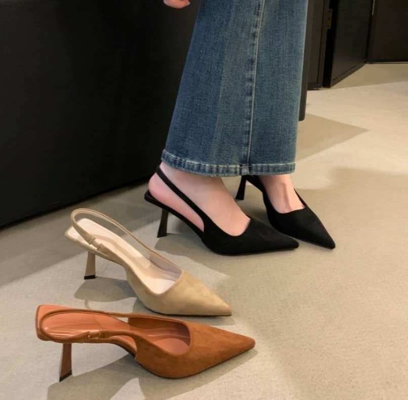Marlena™ | Talons Slingback Nude avec Talon Fin