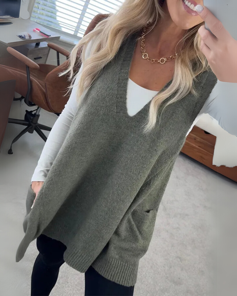 Amisa | Gilet Tricoté Confortable