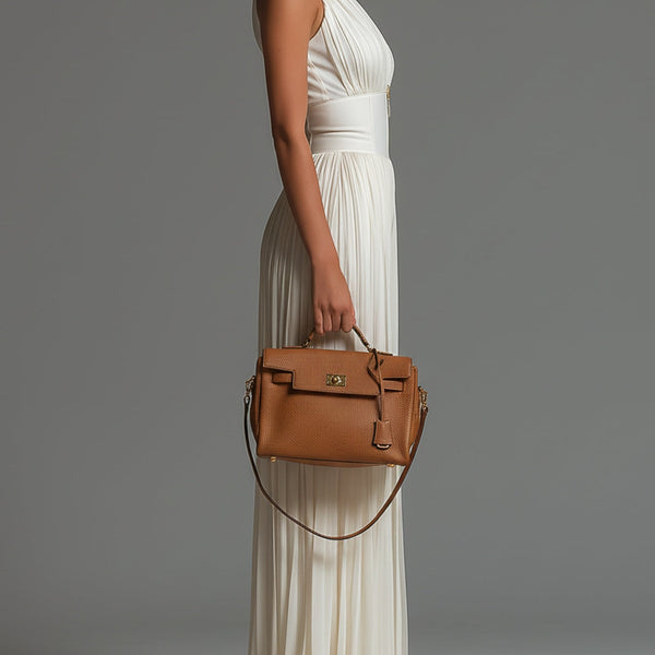 ESSENTIAL – White Pleated Chiffon Jumpsuit for Women