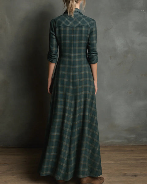 Valentina | Long checkered dress
