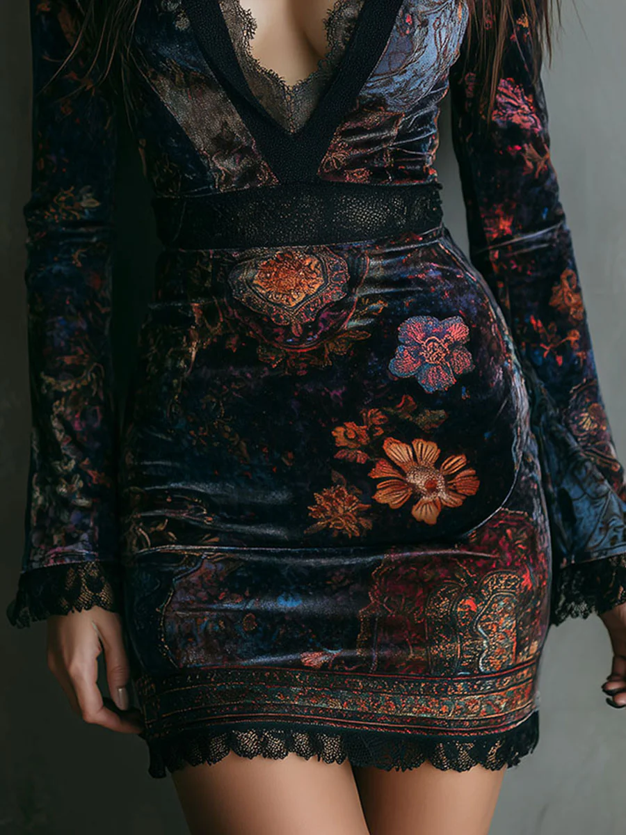 Robe Mini en Velours Calista