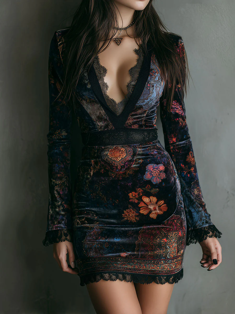 Robe Mini en Velours Calista