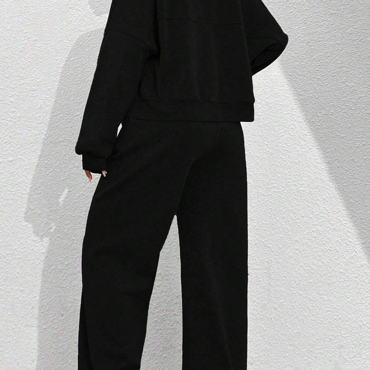 Ensemble de Pantalon et Cardigan Col Montant à Zip