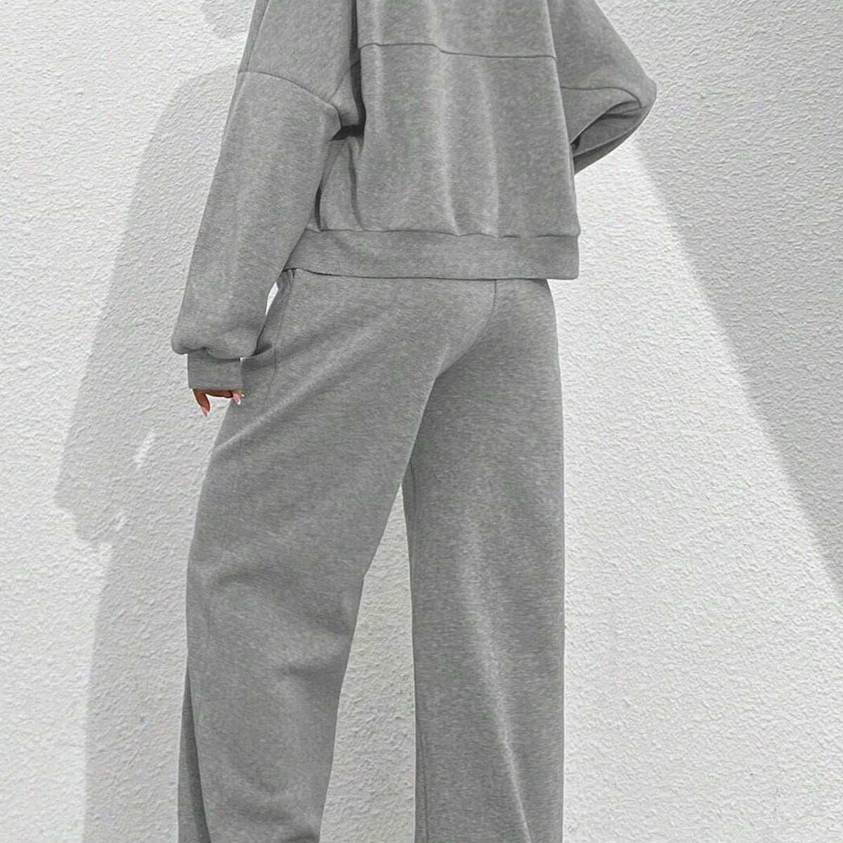 Ensemble de Pantalon et Cardigan Col Montant à Zip
