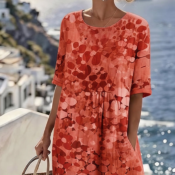 Emma Floral Pocket Midi Dress