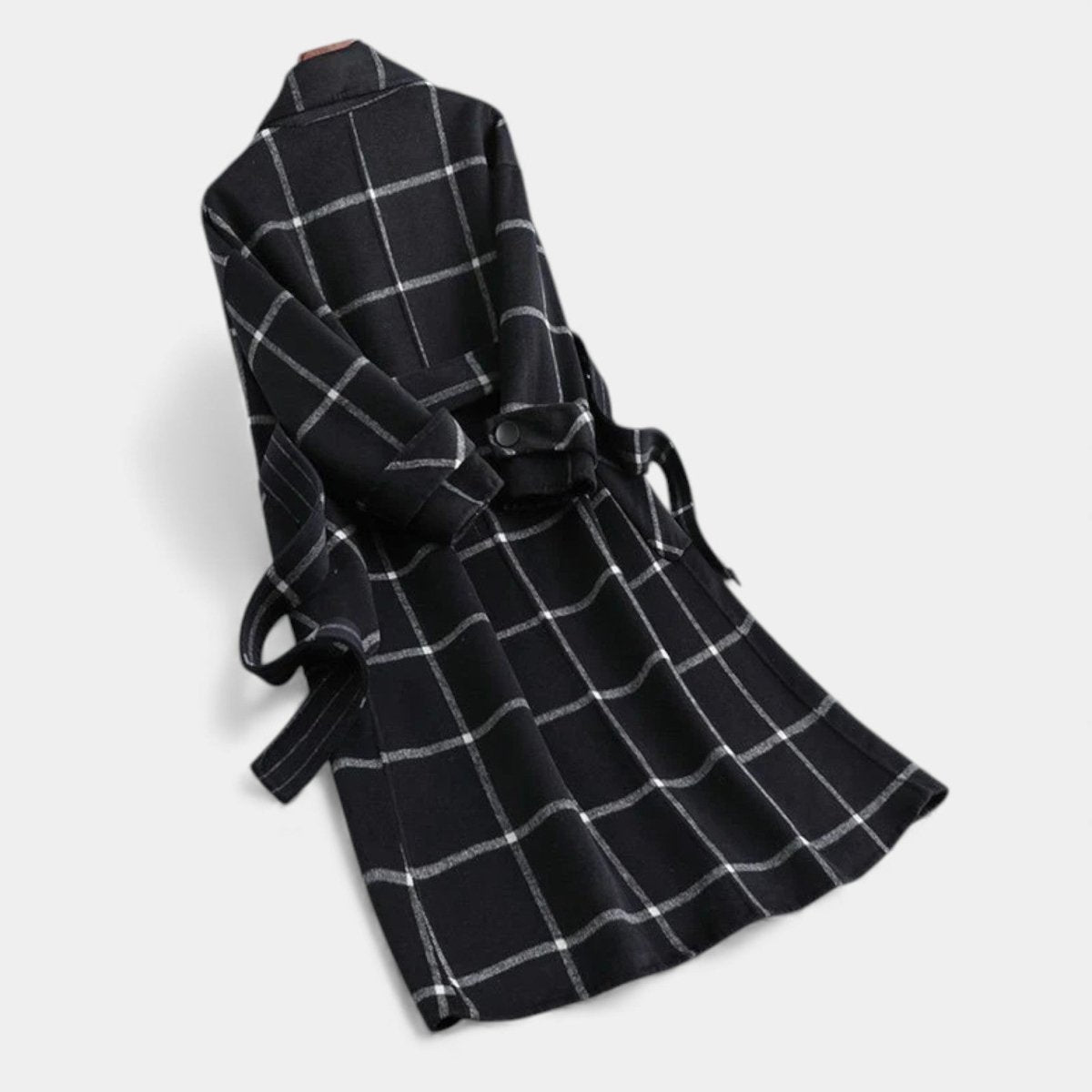 ADRIANA | MANTEAU TRENCH À CARREAUX D'HIVER