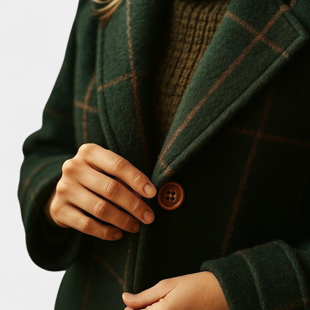 ADRIANA | MANTEAU TRENCH EN PLAID D'HIVER