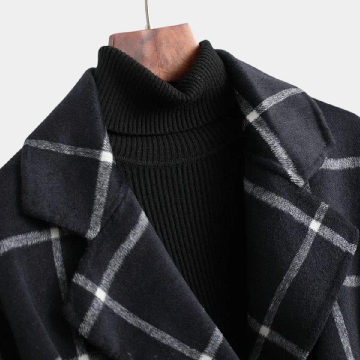 ADRIANA | MANTEAU TRENCH EN PLAID D'HIVER