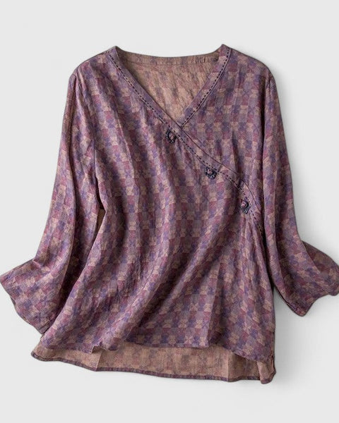 Emira | Cotton-Linen Comfort Blouse - Flattering Relaxed Fit