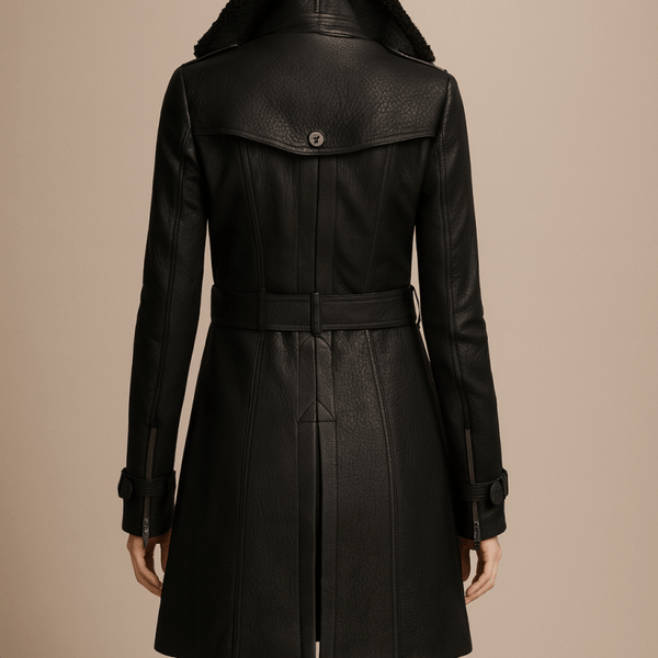 ALLESIA | MANTEAU EN CUIR ÉLÉGANT