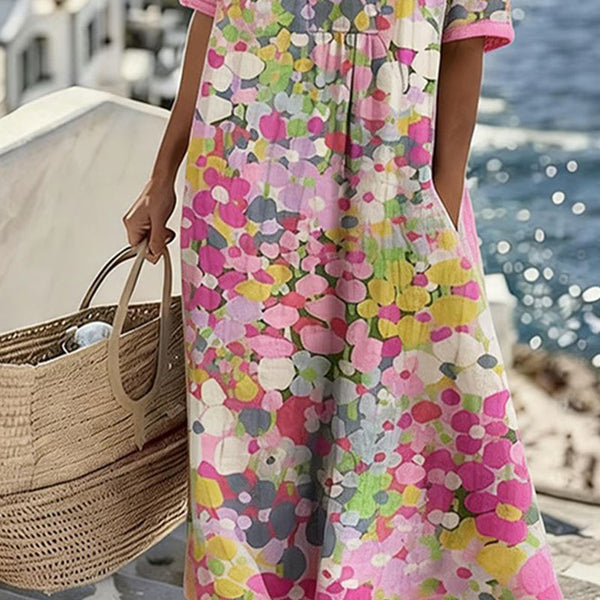 Emma Floral Pocket Midi Dress