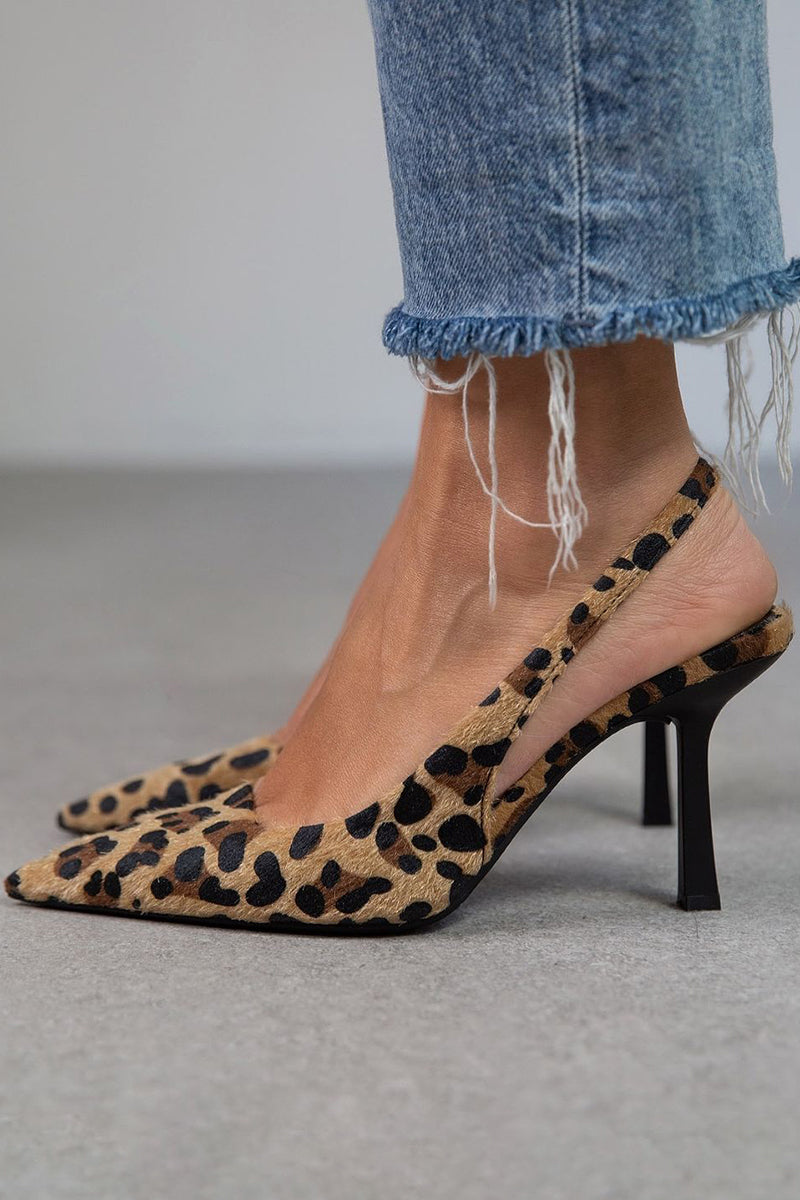 Liorina | Talons Pointus Imprimé Léopard Kaki