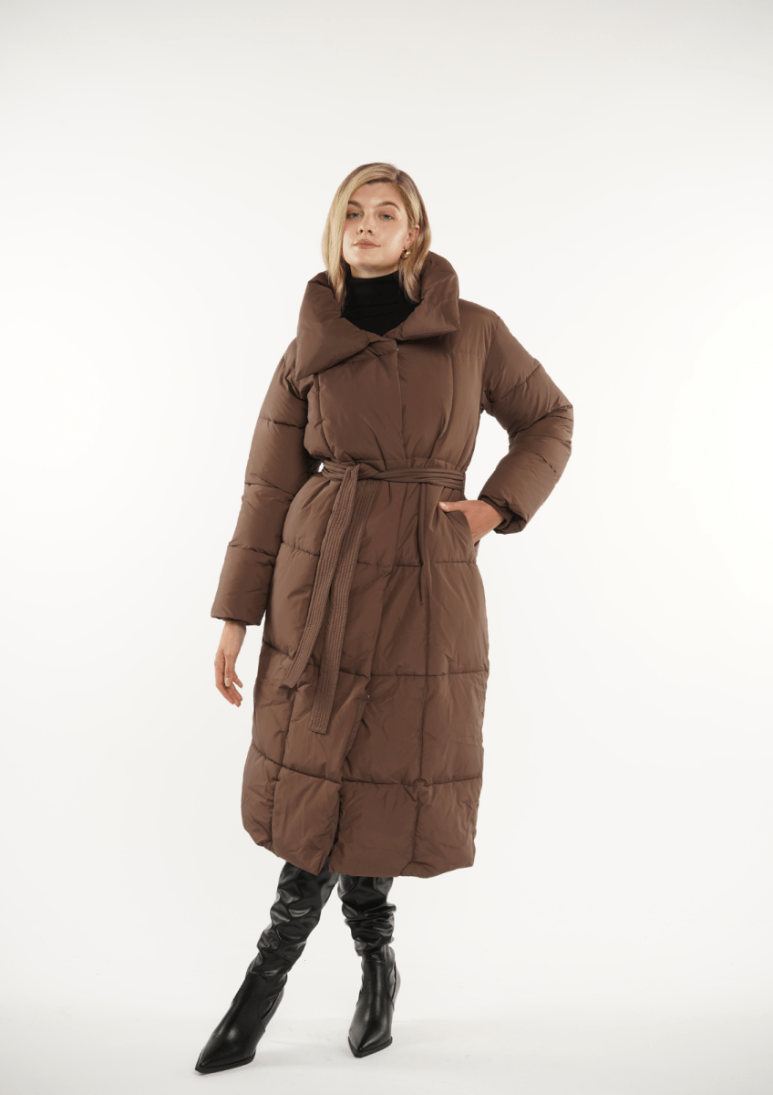 BLAIRE | MANTEAU PUFFER À BOUTON BULET EXTRA LONG