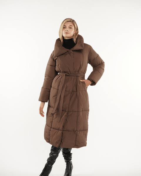 BLAIRE | MANTEAU PUFFER À BOUTON BULET EXTRA LONG