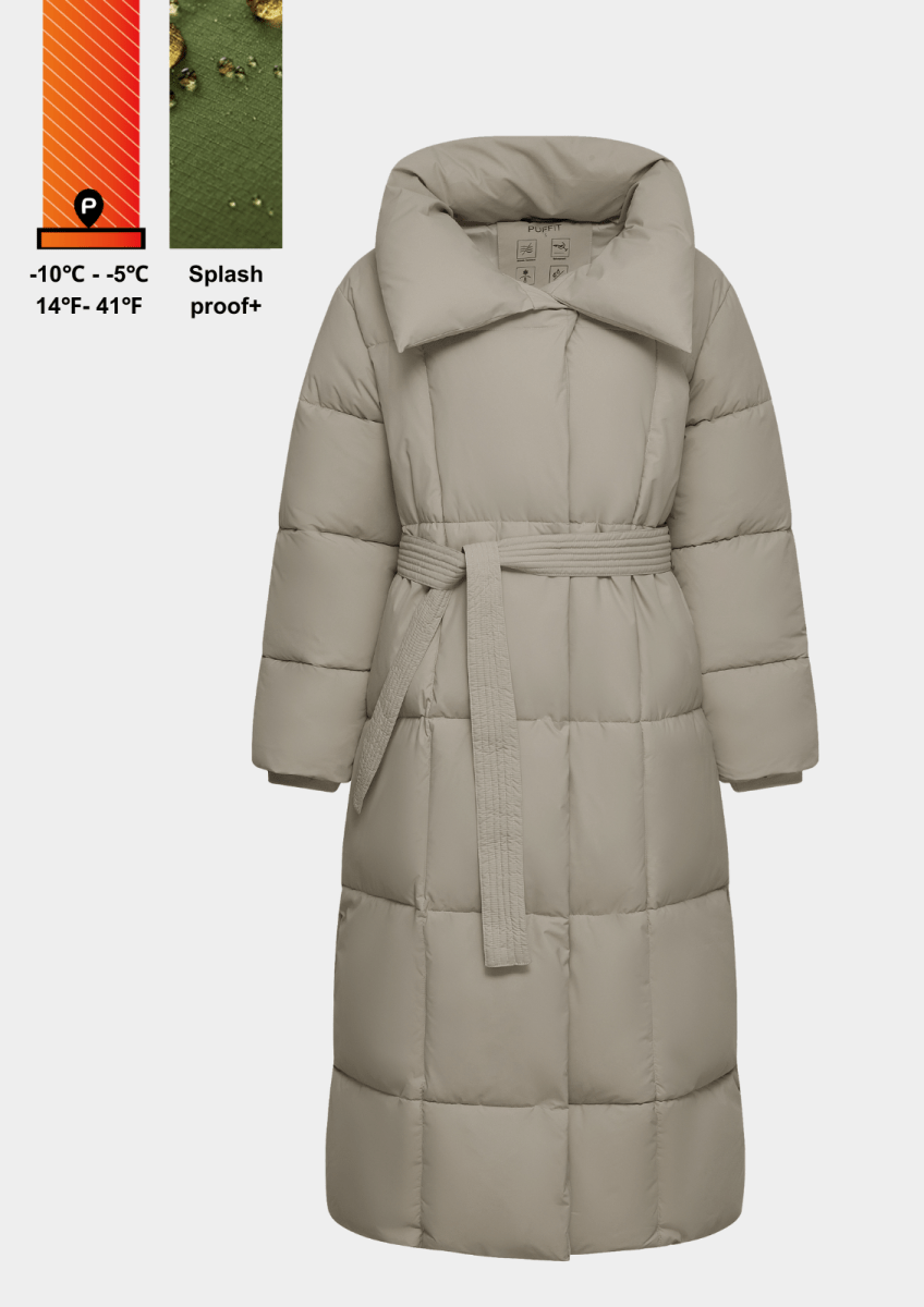 BLAIRE | MANTEAU PUFFER À BOUTONS BULETÉS EN LONGUEUR EXTRA LONGUE