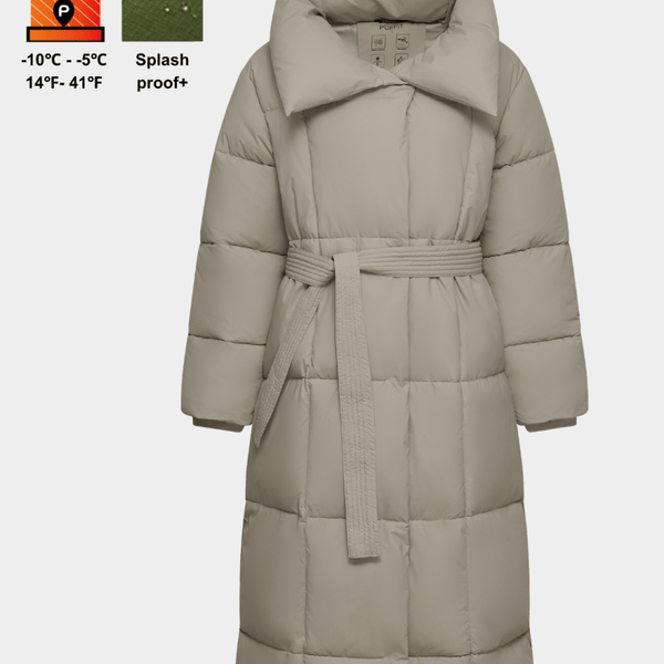 BLAIRE | MANTEAU PUFFER À BOUTONS BULETÉS EN LONGUEUR EXTRA LONGUE