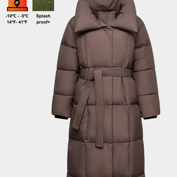 BLAIRE | MANTEAU PUFFER À BOUTON BULET EXTRA LONG