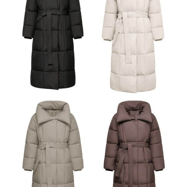 BLAIRE | MANTEAU PUFFER À BOUTONS BULETÉS EN LONGUEUR EXTRA LONGUE