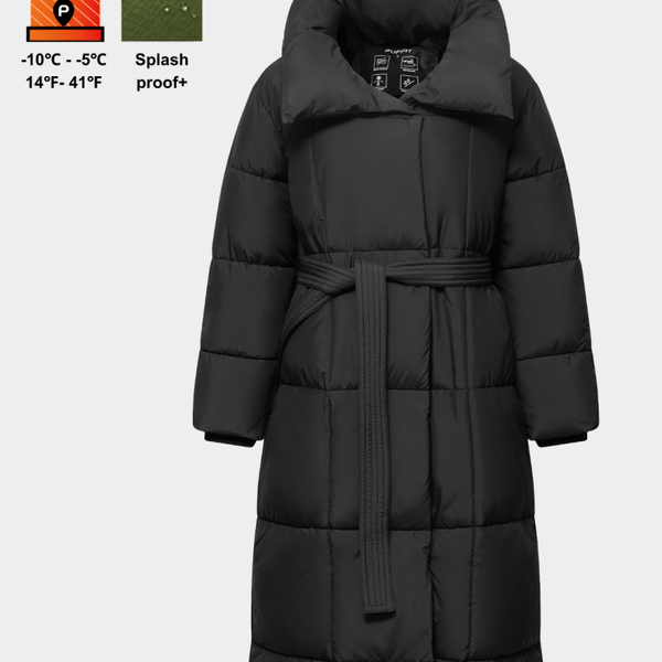 BLAIRE | MANTEAU PUFFER À BOUTONS BULETÉS EN LONGUEUR EXTRA LONGUE