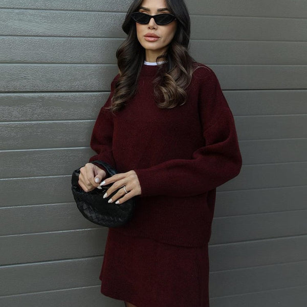 Esme |  A cozy sweater and a flowy flattering skirt