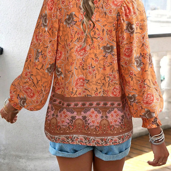Savina | Comfort Floral Blouse - Relaxed, Flattering Fit, Breathable Fabric