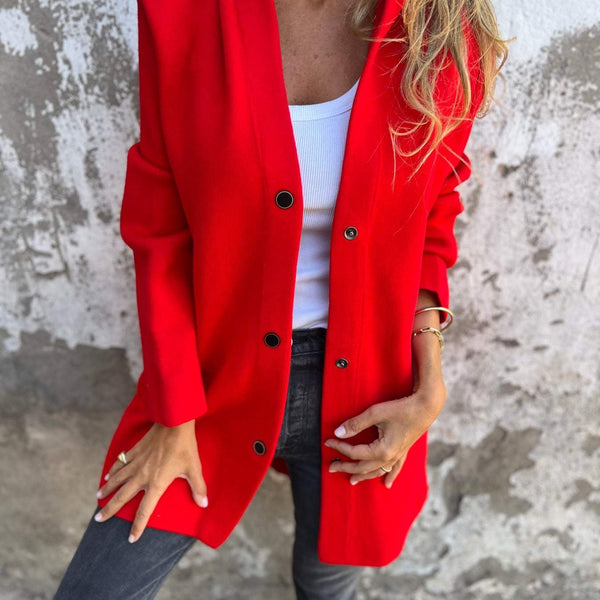 Arianna | Cardigan à capuche avec détails en boutons