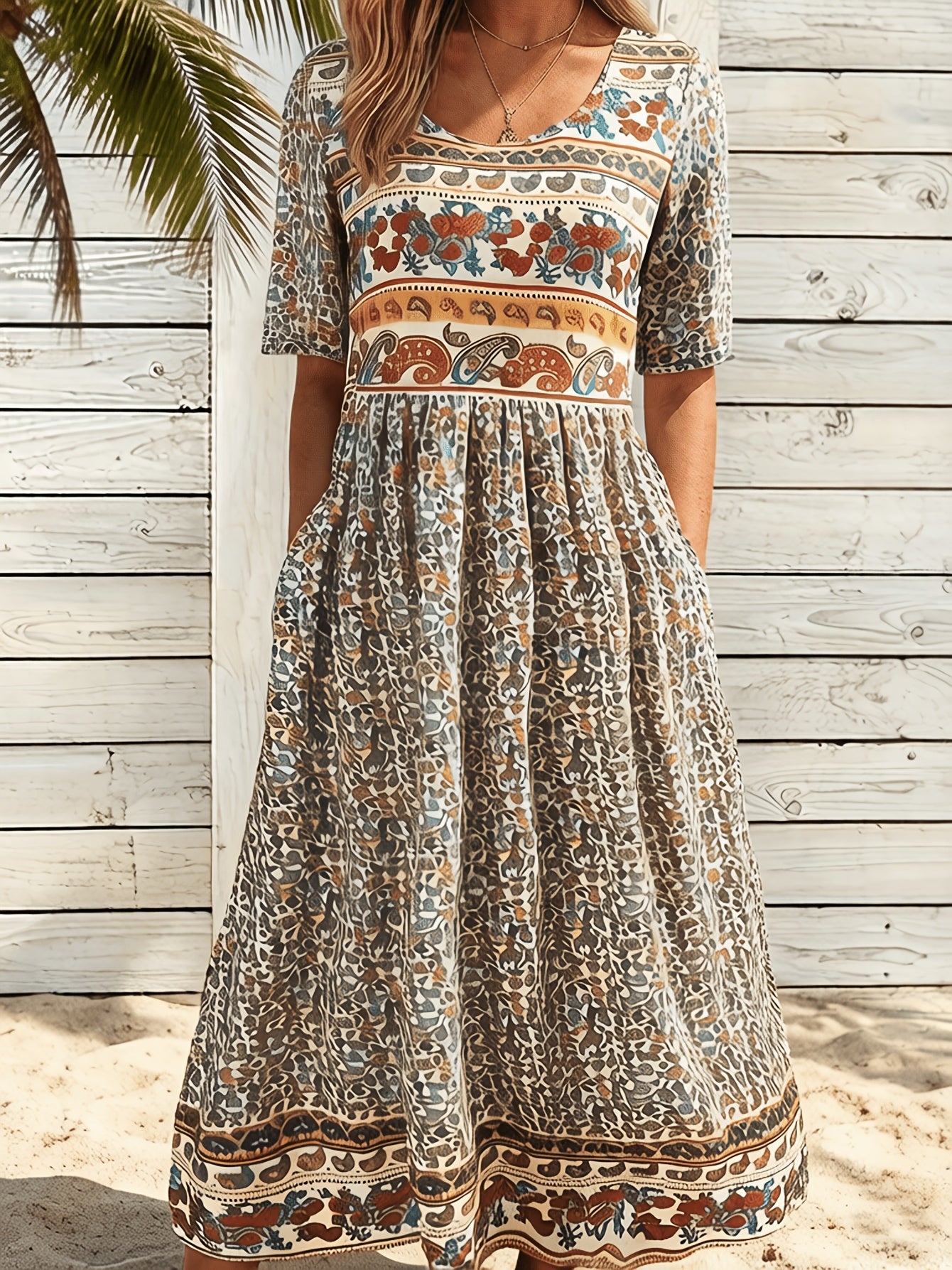 Evelyn | Elegant Bohemian Maxi Dress